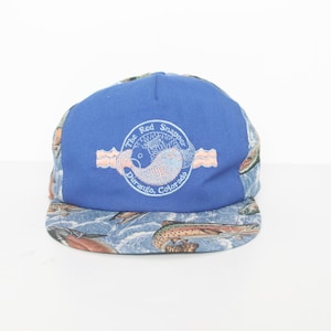 vintage HAWAIIAN style Y2K snapback vintage DURANGO colorado red snapper baseball cap hat -- good condition