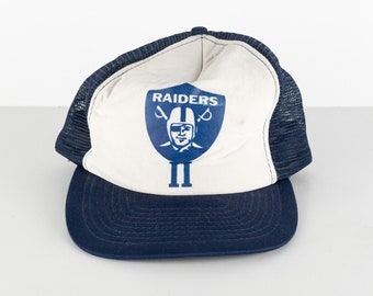 vintage 1970s 80s OAKLAND RAIDERS vintage NFL football mesh trucker snapback hat