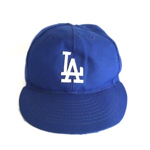 vintage 1980s BASEBALL Los Angeles DODGERS seltener 1980s blau-weisser Snapback Hut -- guter Zustand -- mit kleinerem Problem - Kostenloser Versand U.S.A