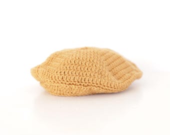 Vintage Mid Century Cream Knit Beret Hat With Pom - Etsy Israel display picture 3