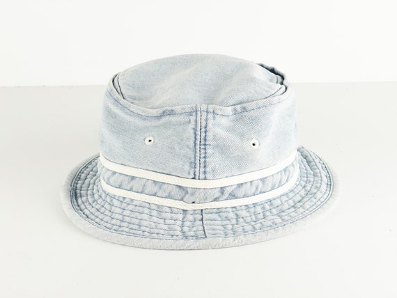 vintage DENIM blue jean bucket hat mid 1990s y2k … - image 2