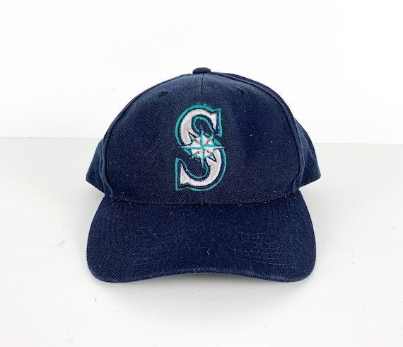 Vintage SEATTLE MARINERS Color Block BASEBALL 1990s Hat Bright 