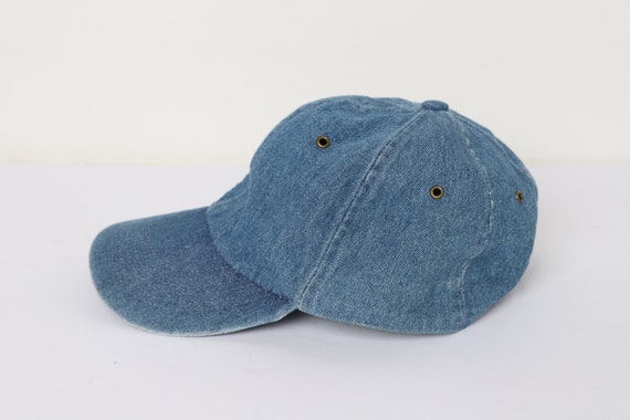 vintage faded DENIM dad hat color block 90s seinf… - image 2