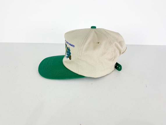 Vintage Montana Fishing Dad Hat Big A Auto Parts Color Block Two Tone Hat Snapback Cap -- Adjustable Back