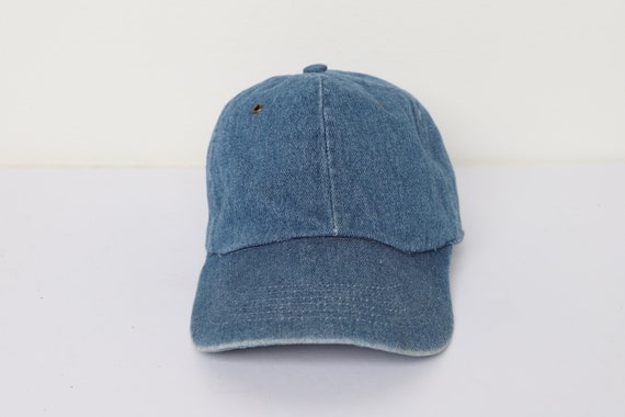 vintage faded DENIM dad hat color block 90s seinf… - image 1