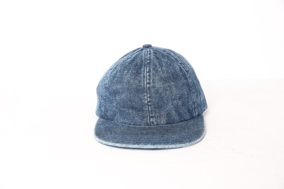 washed denim baseball cap