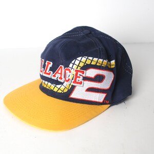 vintage tweekleurige NASCAR roestige WALLACE racing jaren 90 y2k vaderhoed vintage katoenen honkbalhoed -- verstelbare achterkant - GRATIS verzending