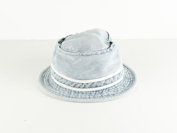 vintage DENIM blue jean bucket hat mid 1990s y2k … - image 1