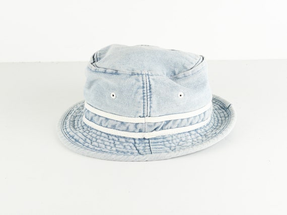 vintage DENIM blue jean bucket hat mid 1990s y2k … - image 4