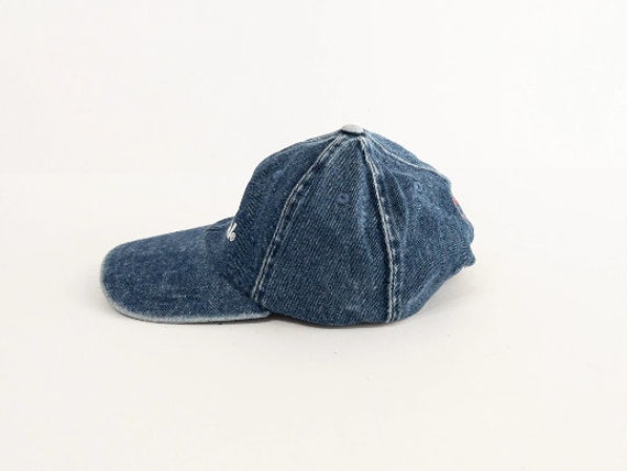 vintage 90s DENIM blue & white hat seinfeld style… - image 5