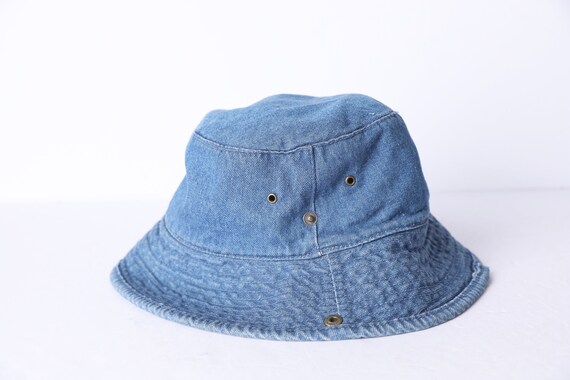 vintage BLUE denim bucket hat mid 90s y2k bucket h