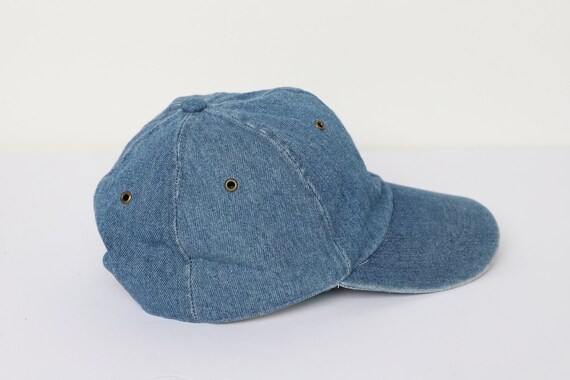 vintage faded DENIM dad hat color block 90s seinf… - image 3