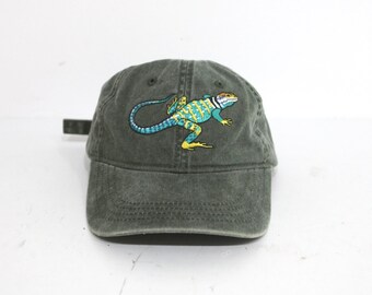 vintage SOUTHWEST lizard Arizona/New Mexico 90s original snapback colorful baseball hat -- great condition