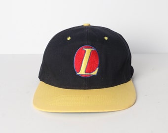 vintage 1990s LAYS potato chips BLACK & yellow vintage adjustable back snapback hat - good condition