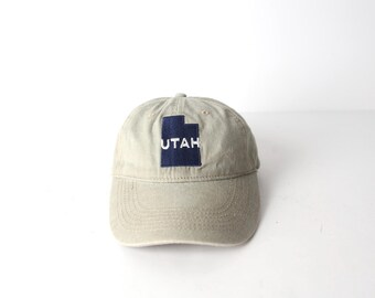 vintage UTAH two tone vintage 90s y2k snapback country roads hat -- adjustable back -- good condition!