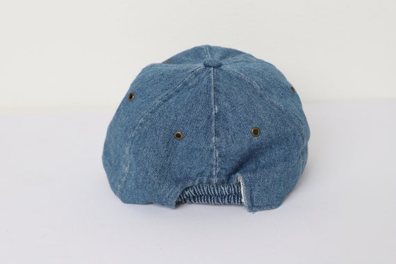 vintage faded DENIM dad hat color block 90s seinf… - image 4