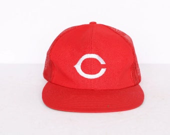 vintage CINCINNATI REDS 1980s vintage baseball snapback vintage REDS hat -- great condition!