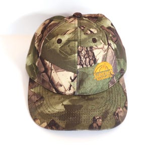 vintage CAMOUFLAGE 1990s y2k real tree Montana vintage Baseball Kappe hut camo -- Versandkostenfrei U.S.A