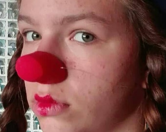 rubber clown nose  - Bonnie - handmade