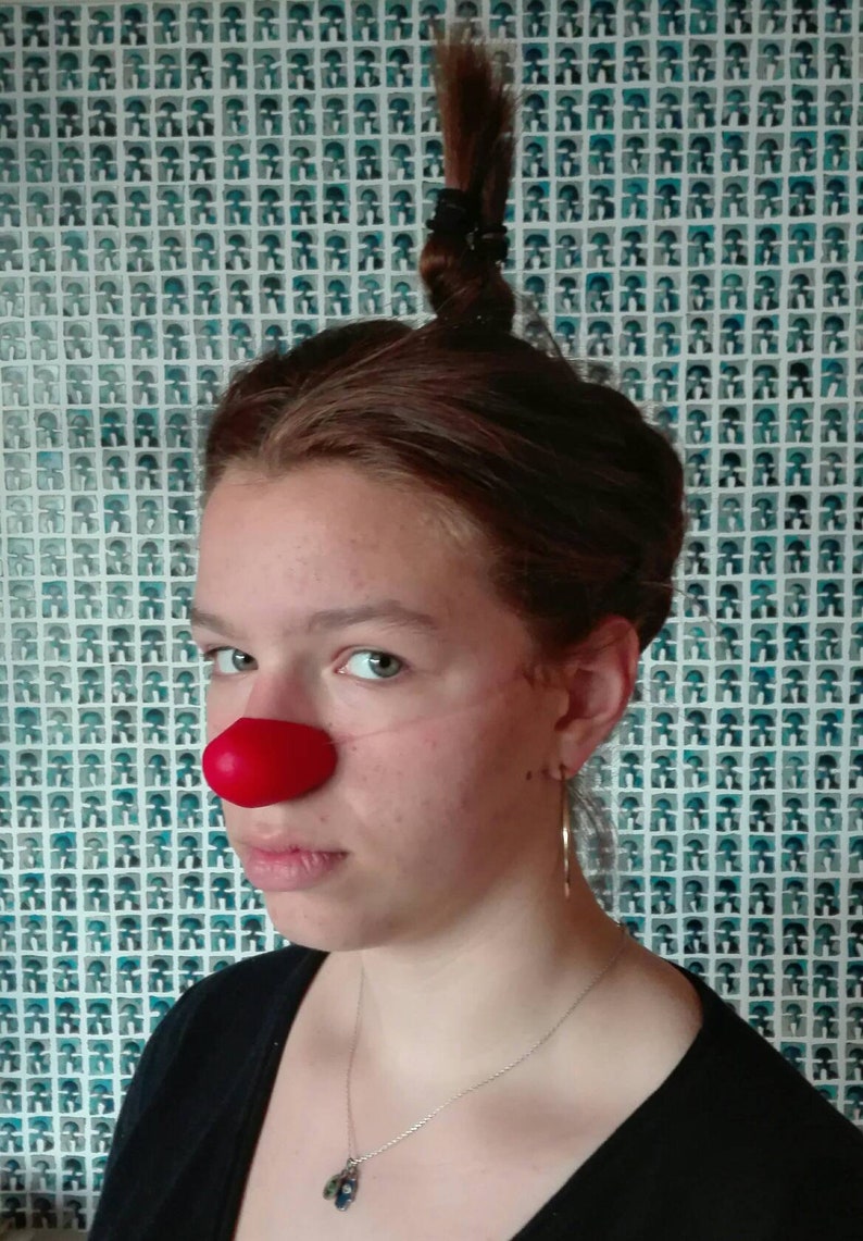 Naso da clown Anouk lattice fatto a mano immagine 4