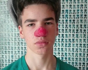 rubber clown nose GUS - handmade prop