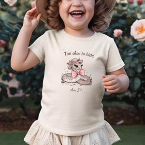 Too Sassy to Hide Snake Toddler Girl TShirt  Hilarious Funny Reptile Attitude Tee for Kids  Bella Canvas 3001