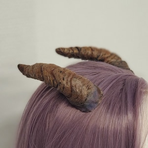 1 Paar Hörner für Cosplay, einfach mit Haarclip zu befestigen, Schaumstoff - LARP, Halloween, Horror, Reh, Fee, Comic Con, Fantasy, Dämon