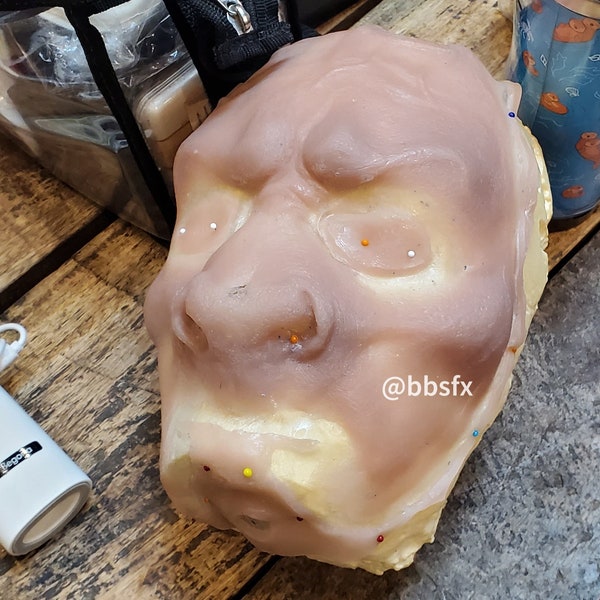 Minotaur - Cow prosthetic, FACE ONLY. Encapsulated silicone (unpainted) larp cosplay sfx makeup halloween special effects - professional
