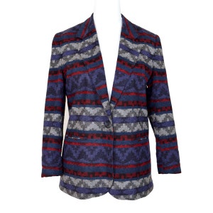 Aztec Boxy Blazer in Mixed Palette UK 12