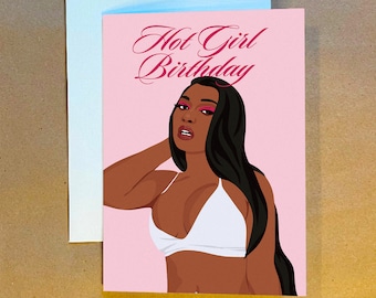 Megan Thee Stallion Hot Girl Happy Birthday Greeting Card