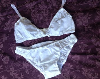 white organic cotton lingerie, organic underwear, organic lingerie, bridal, loungwear