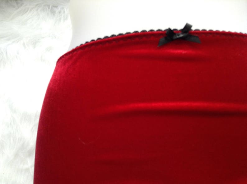 Bonnie Red Velvet High Waisted Panties Velvet Panties Velvet Etsy