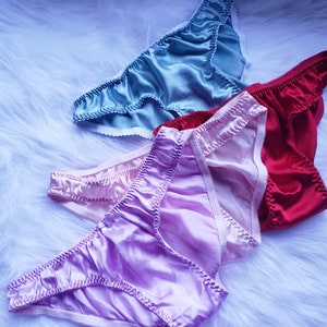 Silk knickers set, 3 pairs of silk panties, bundle pack, silk lingerie image 1