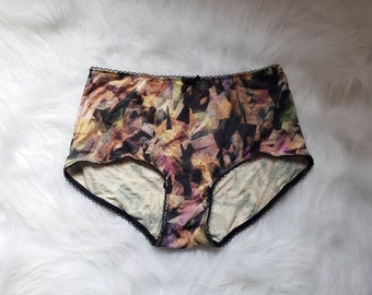 high waist print panties