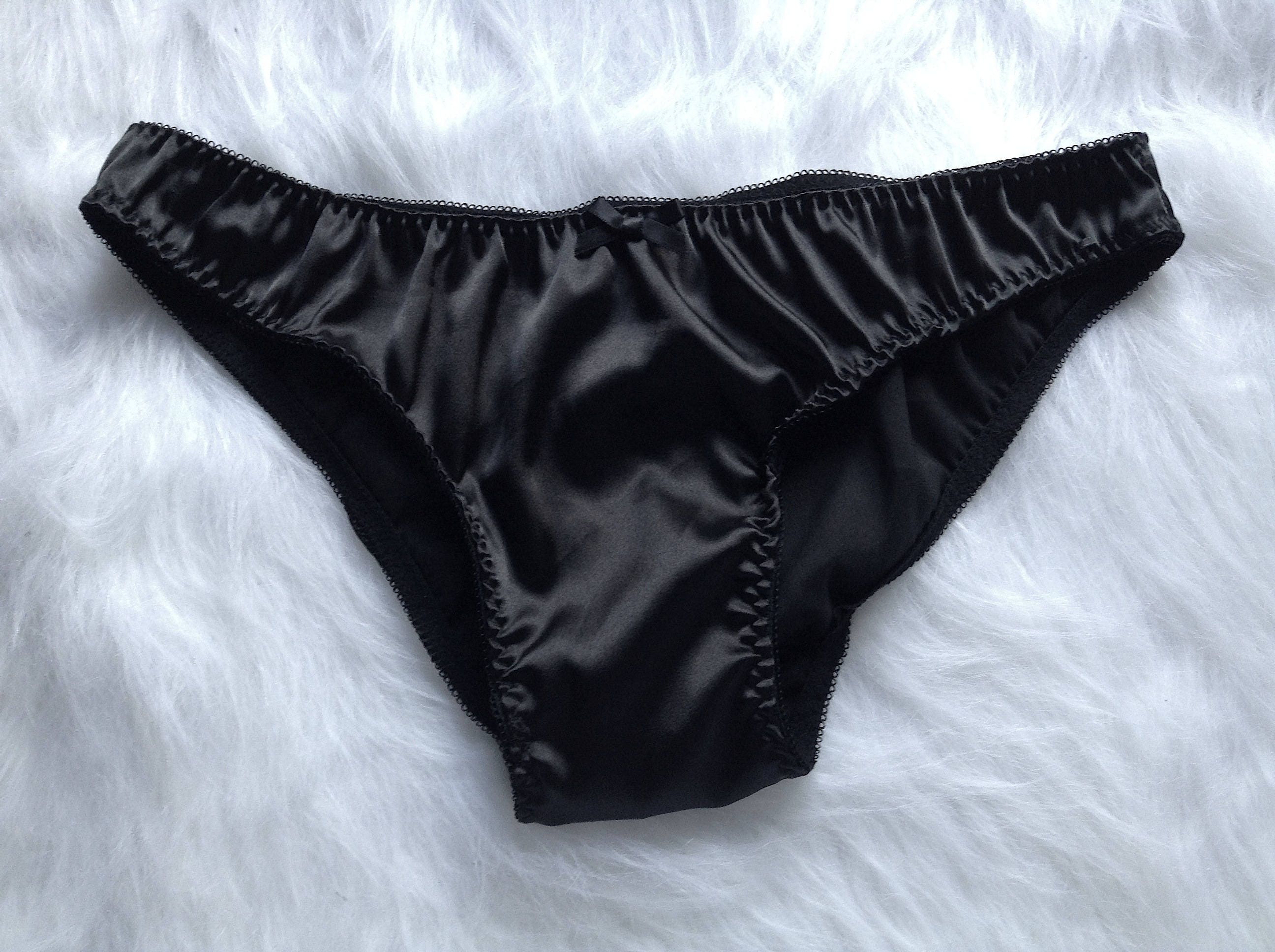 Black silk panties, silk knickers