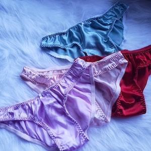 Silk knickers set, 3 pairs of silk panties, bundle pack, silk lingerie image 3