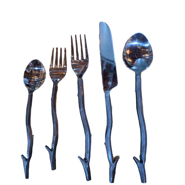 Hand Forged Flatware (Tableware) - Branch Design