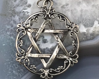 925 Plata Israel Estrella De David Magen Escudo Collar De Cristales Regalo Santo Judaica