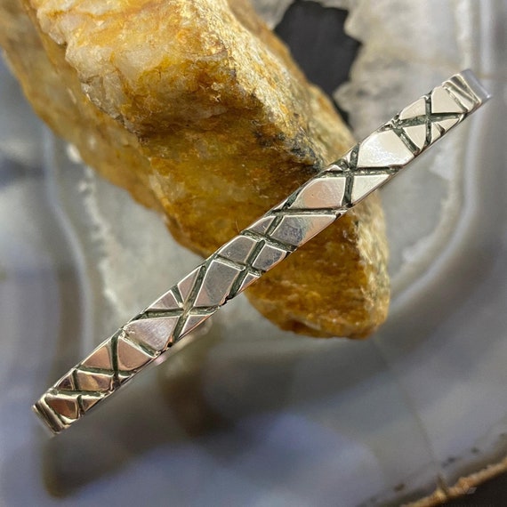 Incredible Vintage Native American Navajo Geomtric Turquoise Sterling Silver Channel Bracelet Incredible Vintage Native American Navajo Geomtric Turquoise Sterling Silver Channel Bracelet