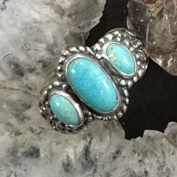 Carolyn Pollack Sterling Silver 3 Oval Turquoise … - image 2