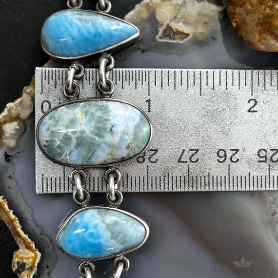 Sterling Silver Multi Shape Larimar Toggle Clasp … - image 8