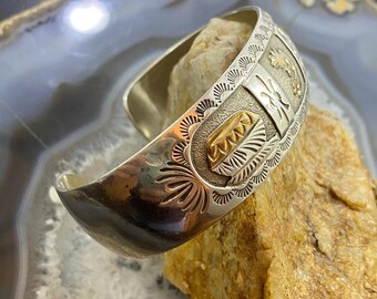 Mike Smith Sterling Silver and Gold Filled Overlay Kokopelli