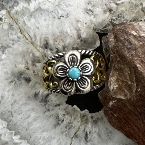Carolyn Pollack Sterling Silver & Brass Turquoise… - image 4
