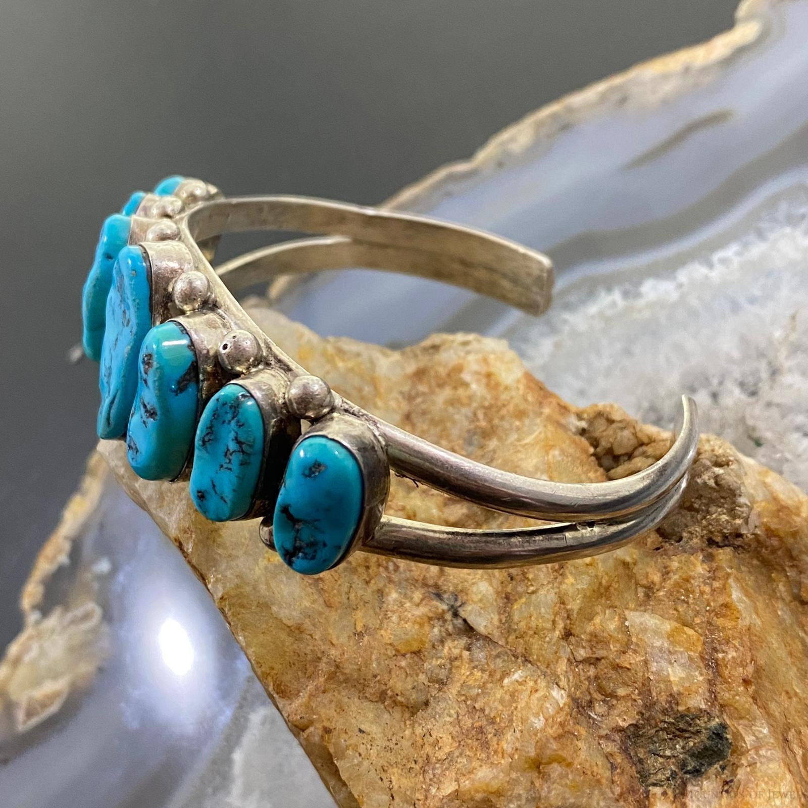 Ramona Loloma Vintage Sterling Silver Graduated Turquoise Unisex