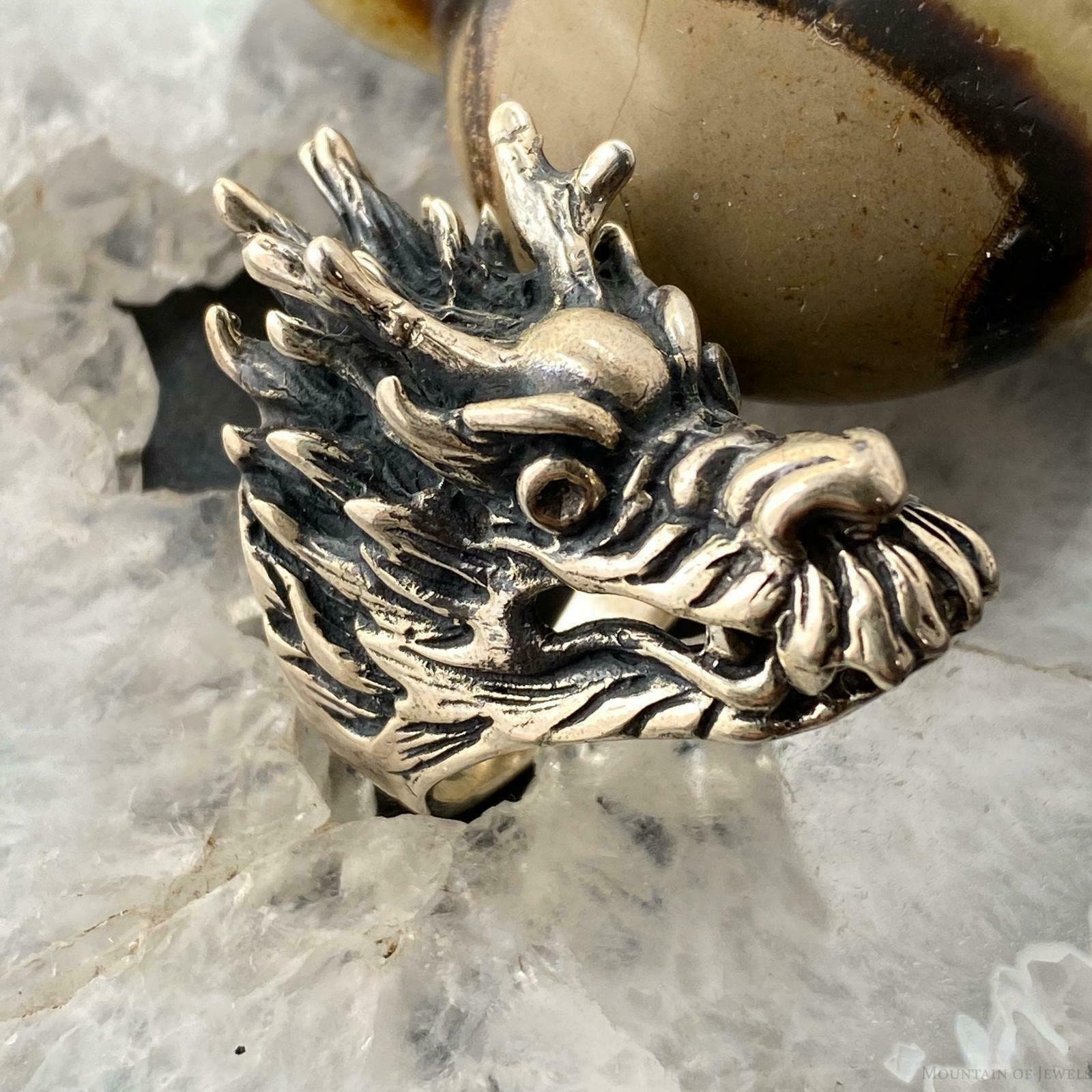 Sterling Silver Demon Skull Ring Size 9 For Men Rock N Roll / | Etsy