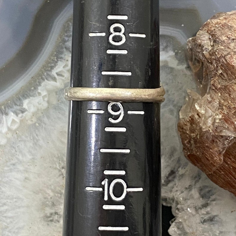 Vintage Silver Turquoise Shadow Box Ring Size 8.75 for Women, Native