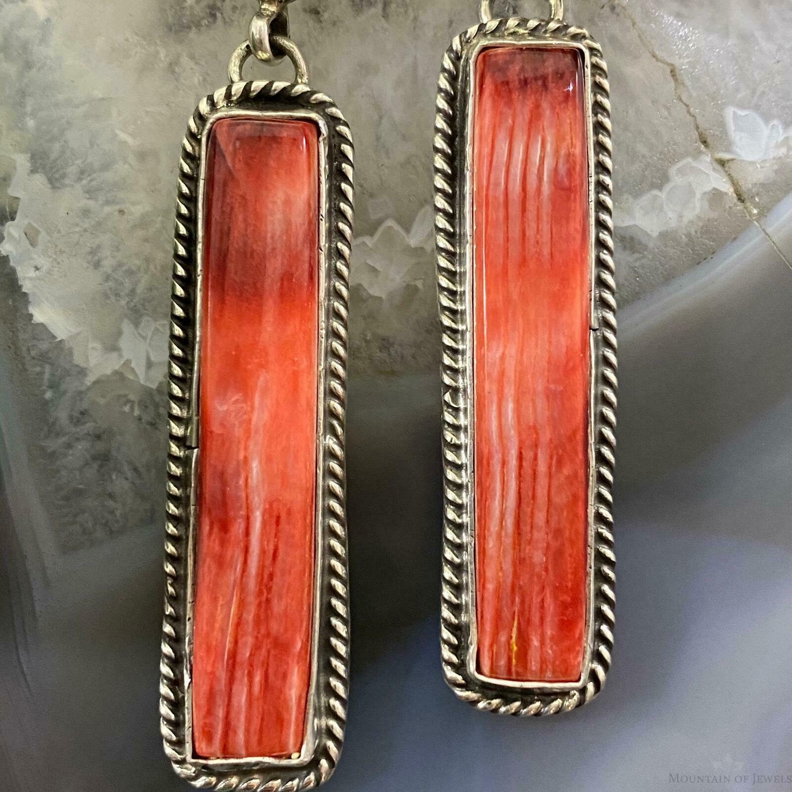 Marcella James Sterling Silver Turquoise and Spiny Oyster Post Etsy