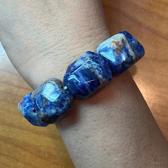 Carolyn Pollack Vintage 9 Chunky Sodalite Beads S… - image 1