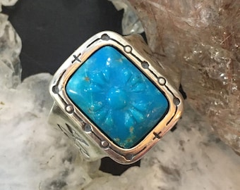 Vintage Bell Trading Post Thunderbird Cast Ring - Sterling Silver