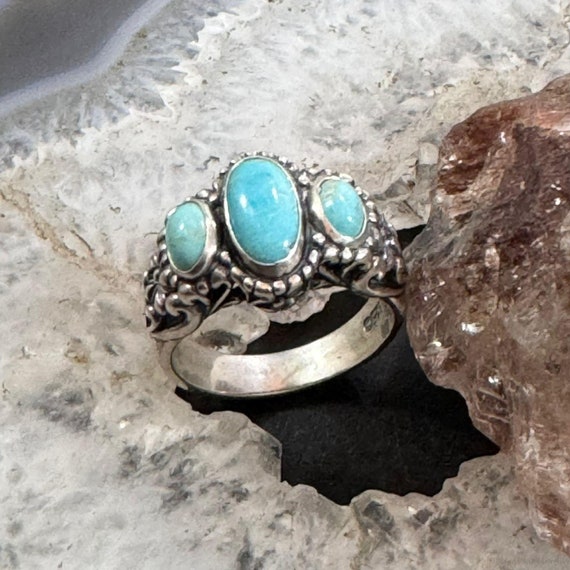 Carolyn Pollack Sterling Silver 3 Oval Turquoise … - image 5